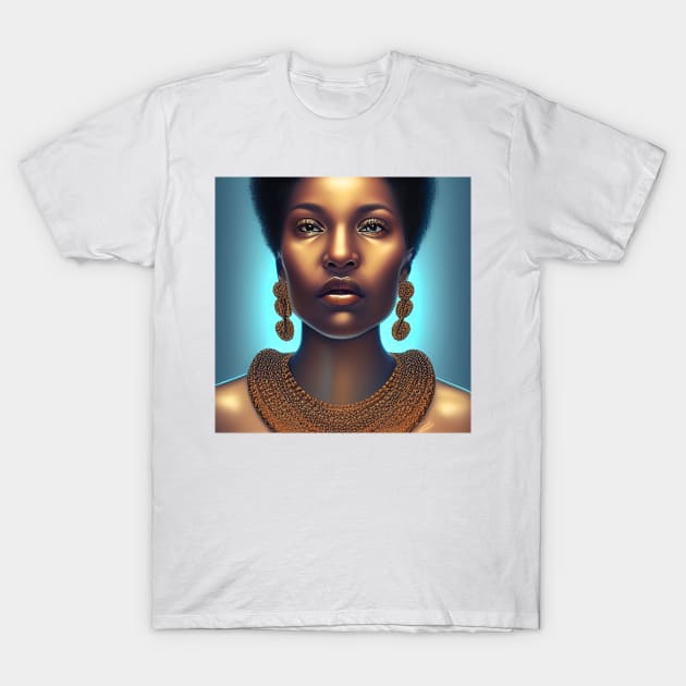 Black African girl T-Shirt by Blossom Self Care